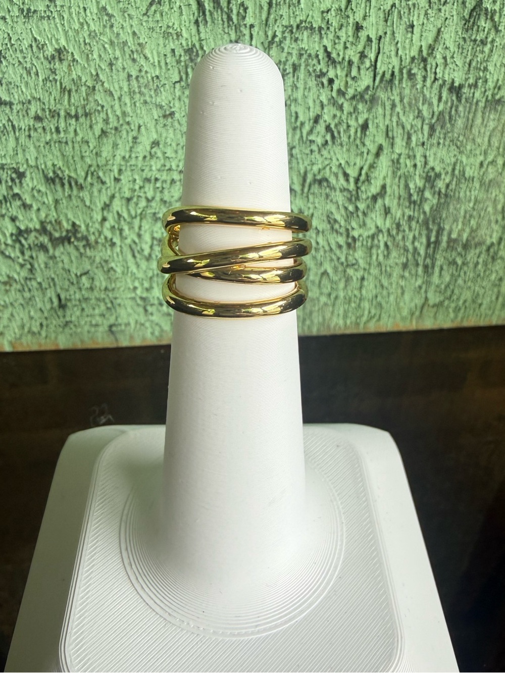 Gold Multi-Band Spiral Ring - Women Jewelry